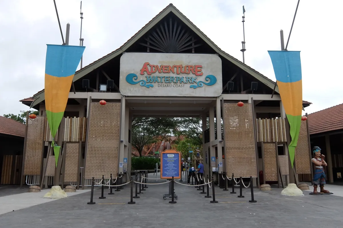 Entrance gate of the Desaru Coast Adventure Waterpark in Johor