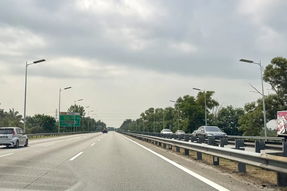 North–South Expressway near Ayer Keroh on the drive to Singapore