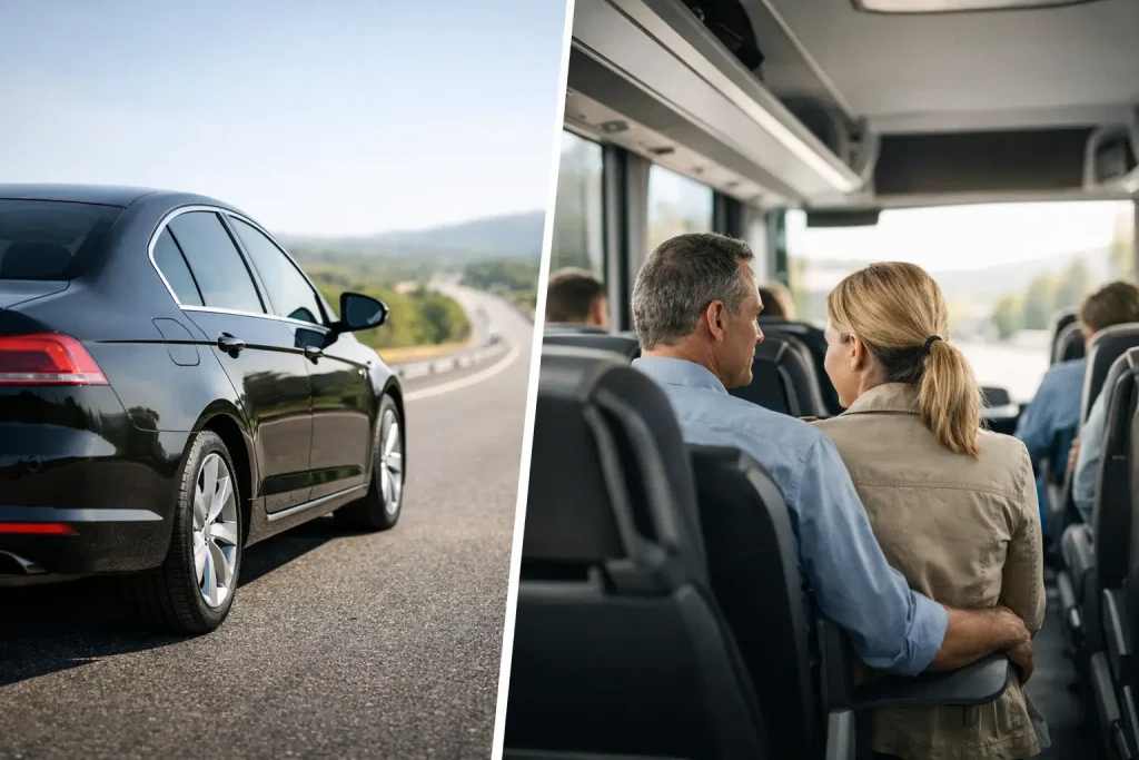 Private Car Versus Coach Travel Compared